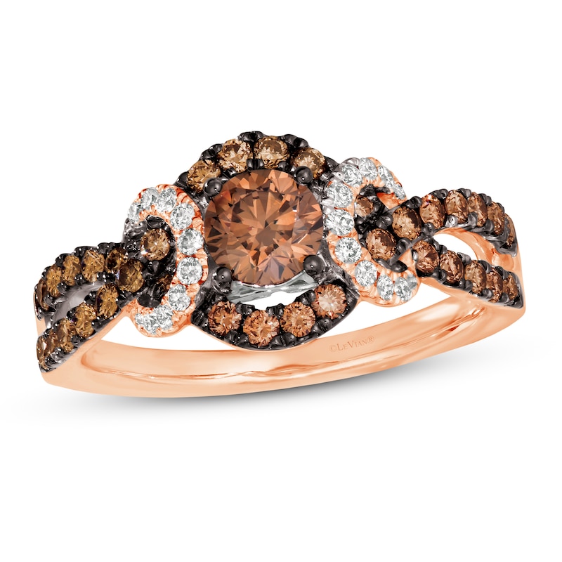 Le Vian Diamond Ring 1 ct tw Strawberry Gold Plated