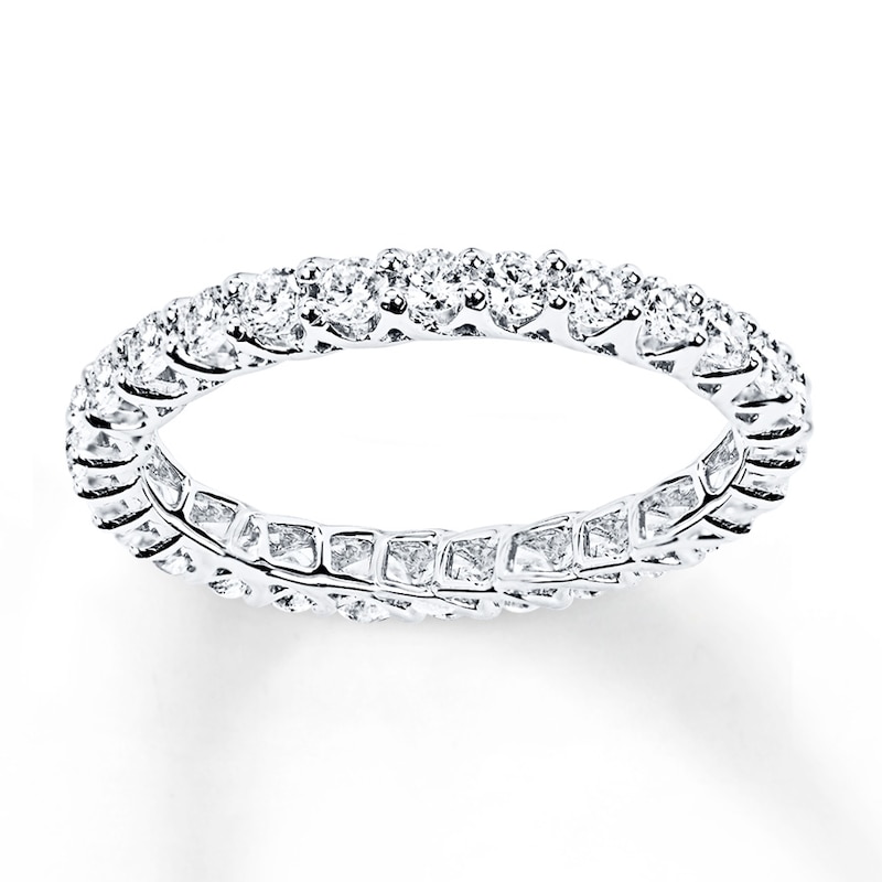 Diamond Eternity Ring 1 ct tw Round-cut White Gold Plated