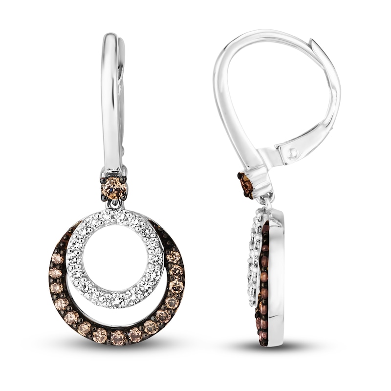 Le Vian Diamond Dangle Earrings 3/4 ct tw Diamonds Vanilla Gold Plated