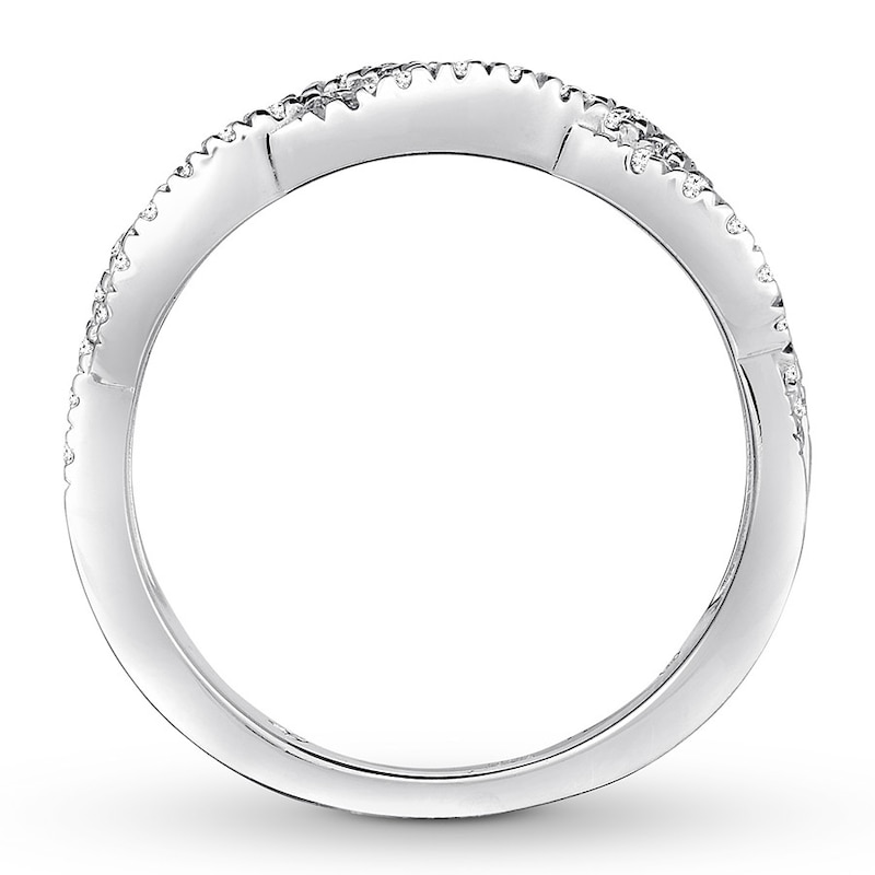 Diamond Anniversary Band 1/4 ct tw Round-cut White Gold Plated