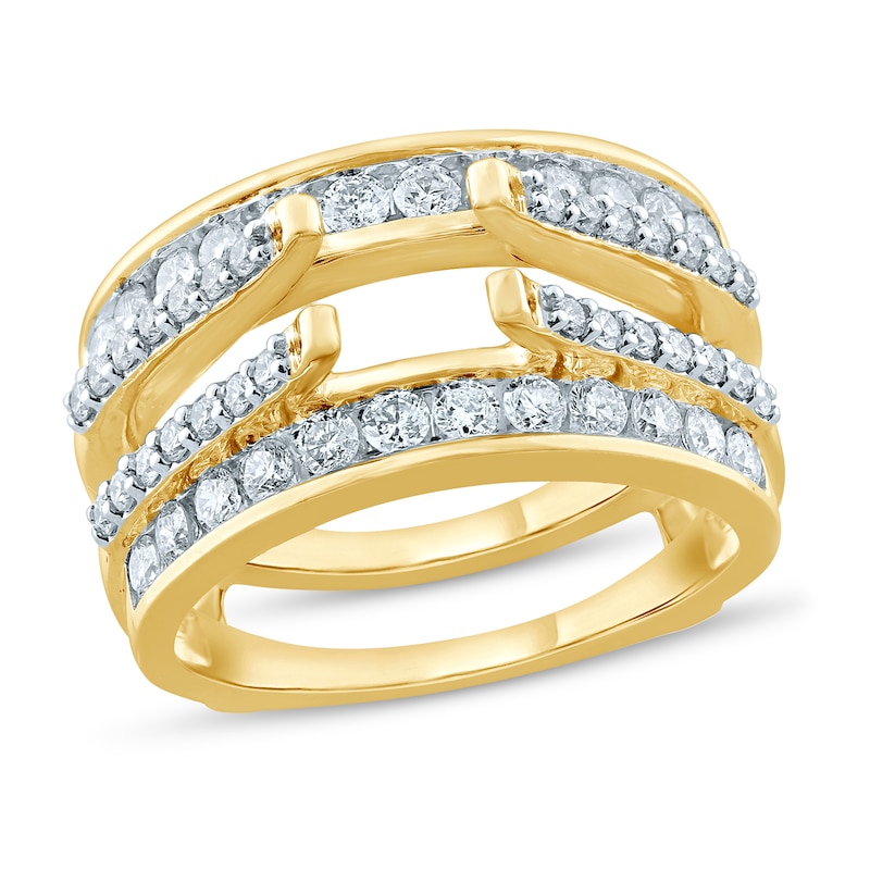 Diamond Enhancer Band 1 ct tw Round-cut Yellow Gold Plated