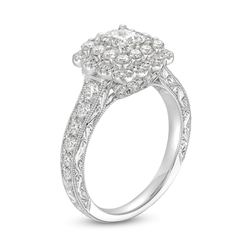 Neil Lane Diamond Engagement Ring 1-3/8 ct tw White Gold Plated