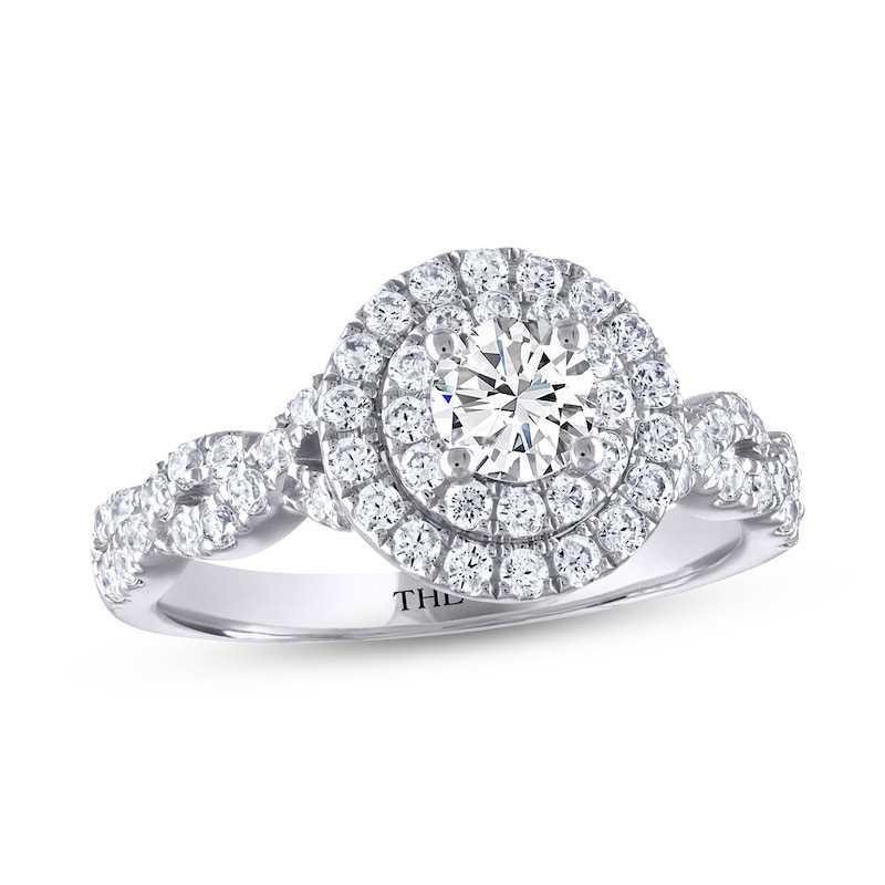THE LEO Diamond Engagement Ring 1 ct tw Round-cut White Gold Plated