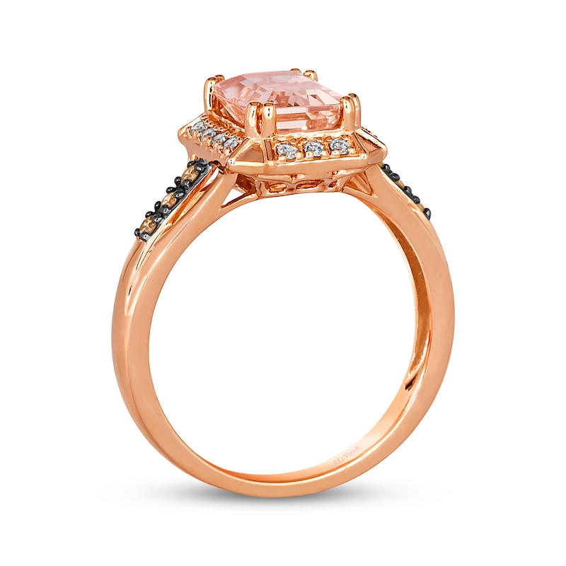 Le Vian Creme Brulee Morganite Ring 1/5 ct tw Diamonds Strawberry Gold Plated