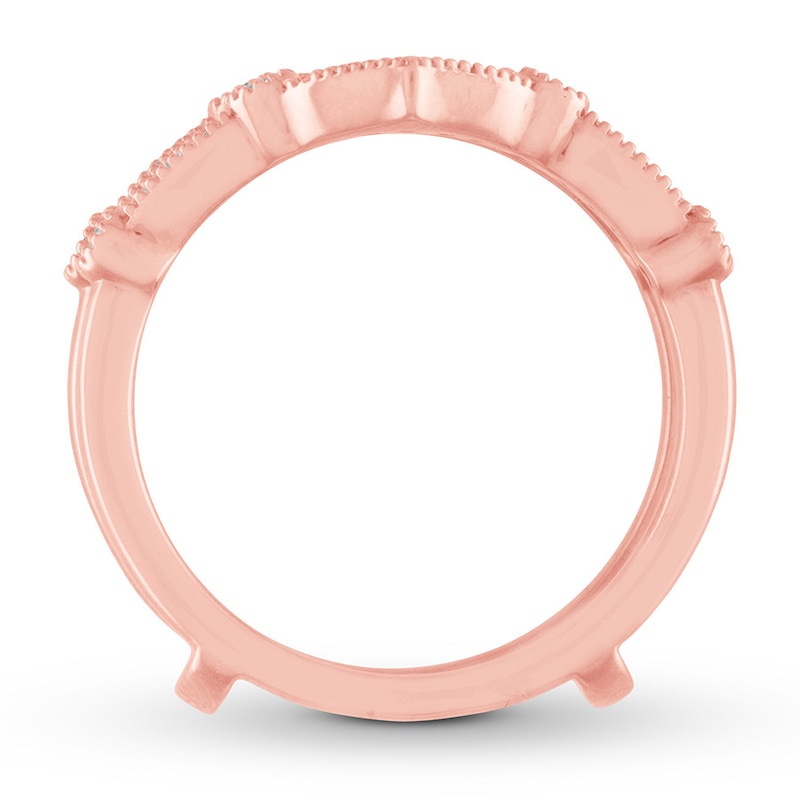 Diamond Enhancer Ring 1/4 ct tw Round-cut Rose Gold Plated