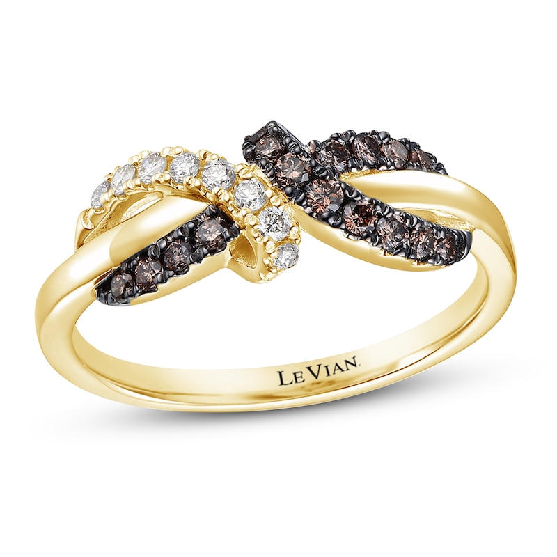 Le Vian Diamond Ring 1/4 ct tw Honey Gold Plated