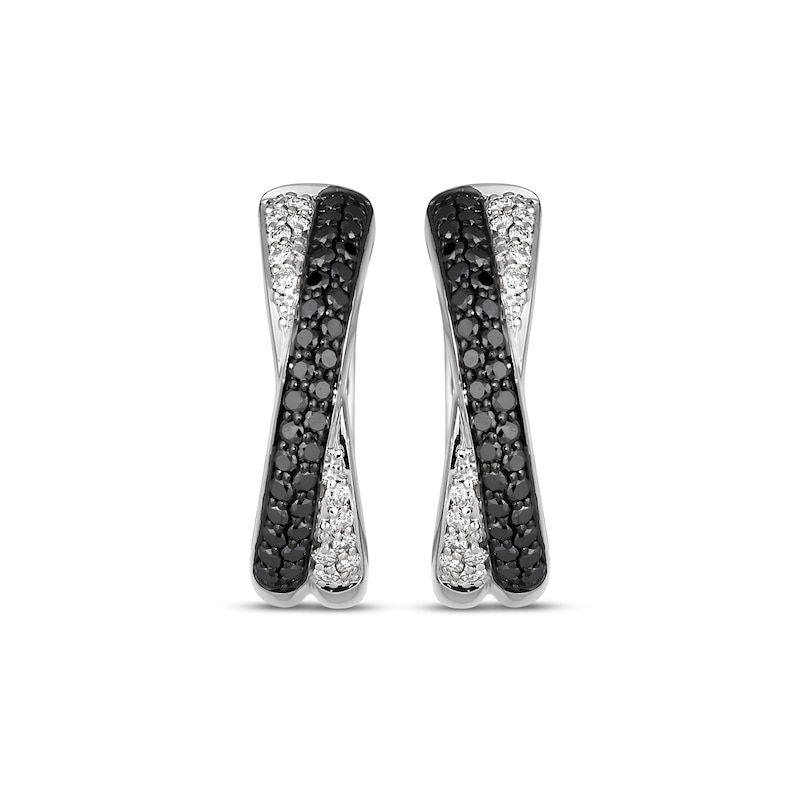 Le Vian Diamond Crossover Hoop Earrings 5/8 ct tw Vanilla Gold Plated