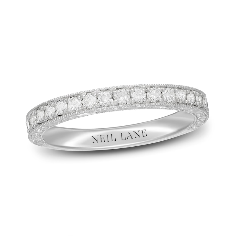 Neil Lane Diamond Wedding Band 1/2 ct tw Round-cut White Gold Plated