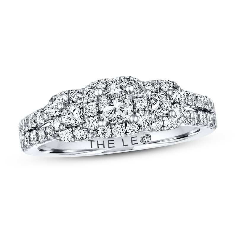THE LEO Diamond Engagement Ring 7/8 ct tw Diamonds White Gold Plated