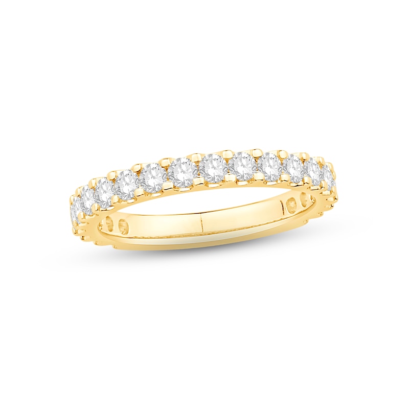Diamond Eternity Ring 1 ct tw Round-cut Yellow Gold Plated