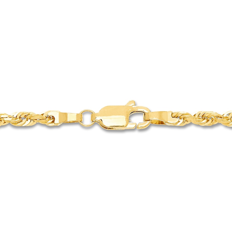 Solid Rope Chain Yellow Gold Plated 24"