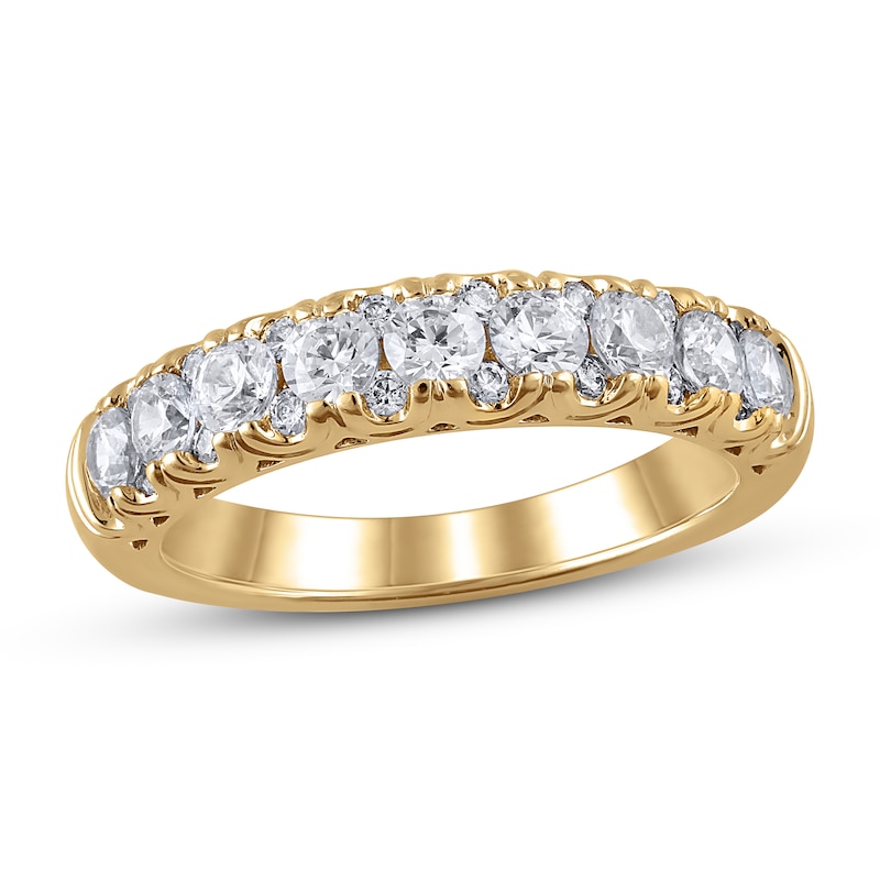Diamond Anniversary Ring 1 ct tw in Yellow Gold Plated