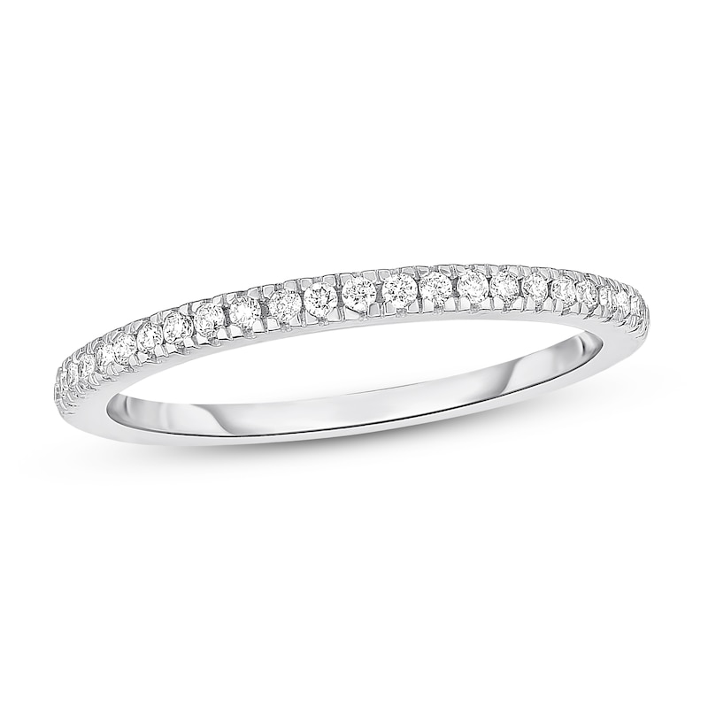 Diamond Wedding Band 1/6 ct tw White Gold Plated