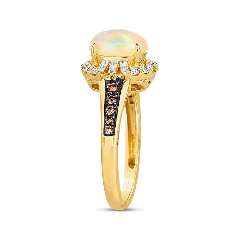 Le Vian Oval-Cut Opal Ring 1/2 ct tw Diamonds Honey Gold Plated