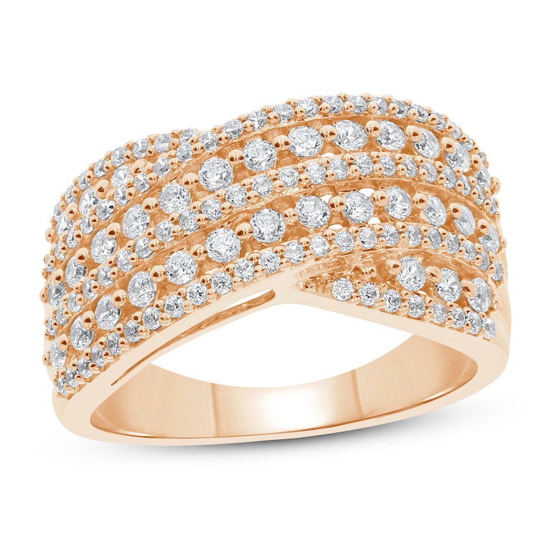 Diamond Fashion Ring 1 ct tw Rose Gold Plated