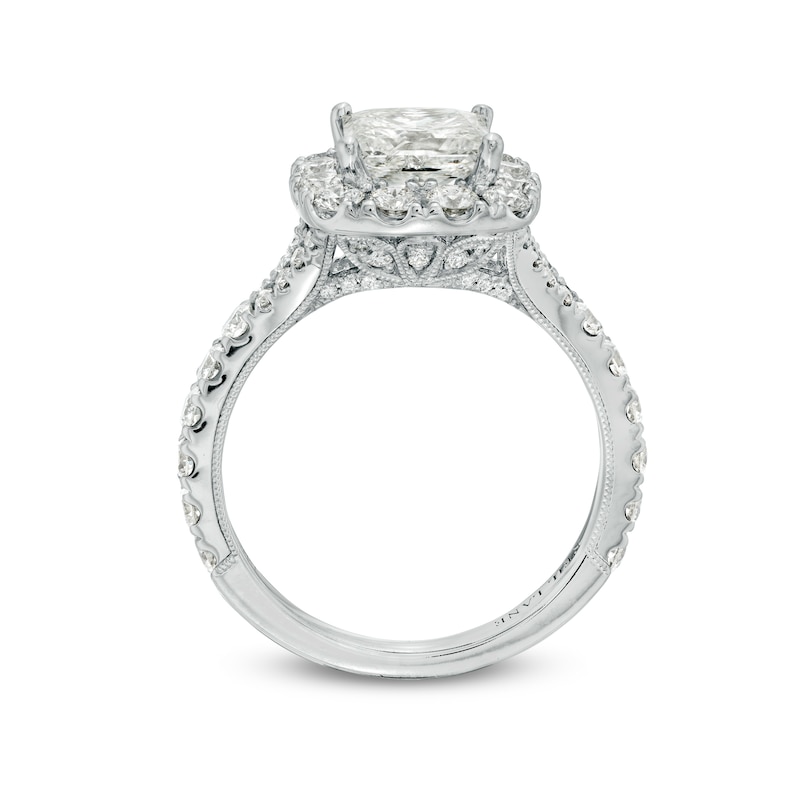 Neil Lane Diamond Engagement Ring 2-5/8 ct tw Princess/Round White Gold Plated