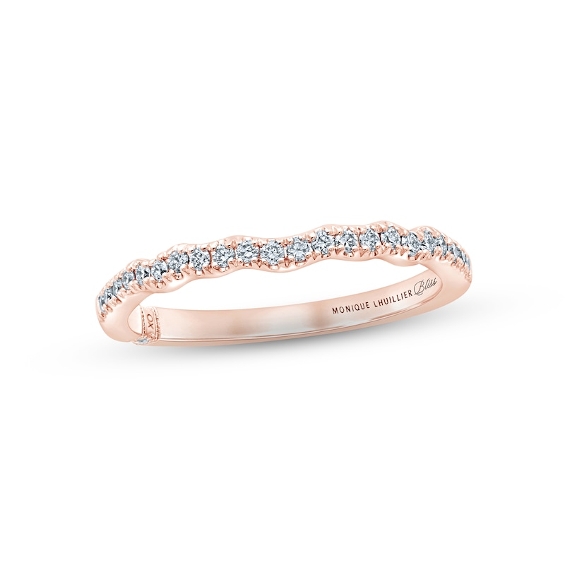 Monique Lhuillier Bliss Diamond Wedding Band 1/5 ct tw Round-cut Rose Gold Plated