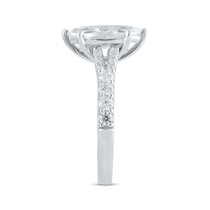 Lab-Created Diamonds by Marquise-Cut Engagement Ring 2 ct tw White Gold Plated