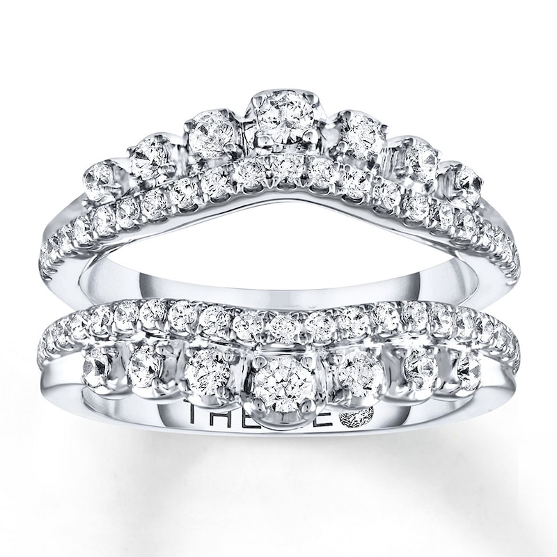 THE LEO Diamond Enhancer Ring 1 ct tw Round-cut White Gold Plated