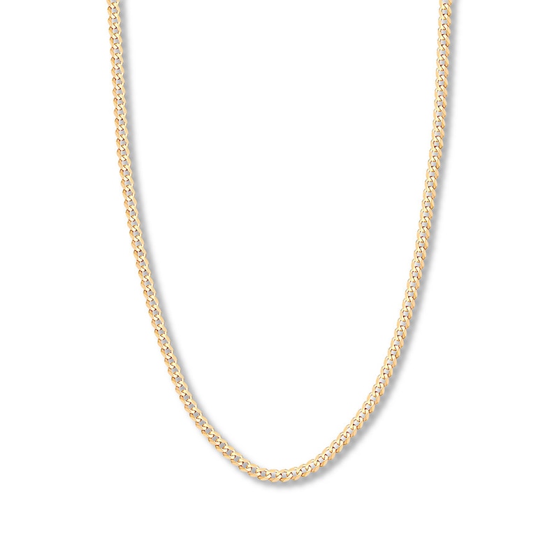 30" Solid Curb Chain Yellow Gold Plated Appx. 4.95mm