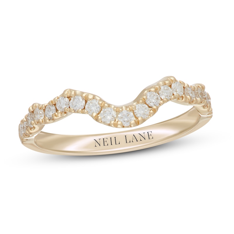 Neil Lane Round-Cut Diamond Wedding Band 1/3 ct tw Yellow Gold Plated