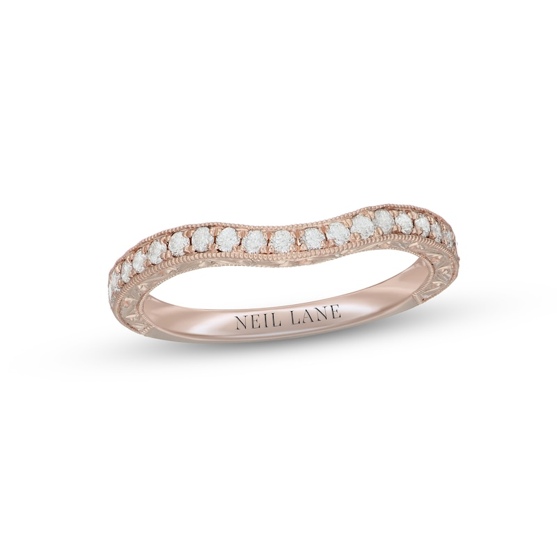 Neil Lane Diamond Wedding Band 1/3 ct tw Rose Gold Plated