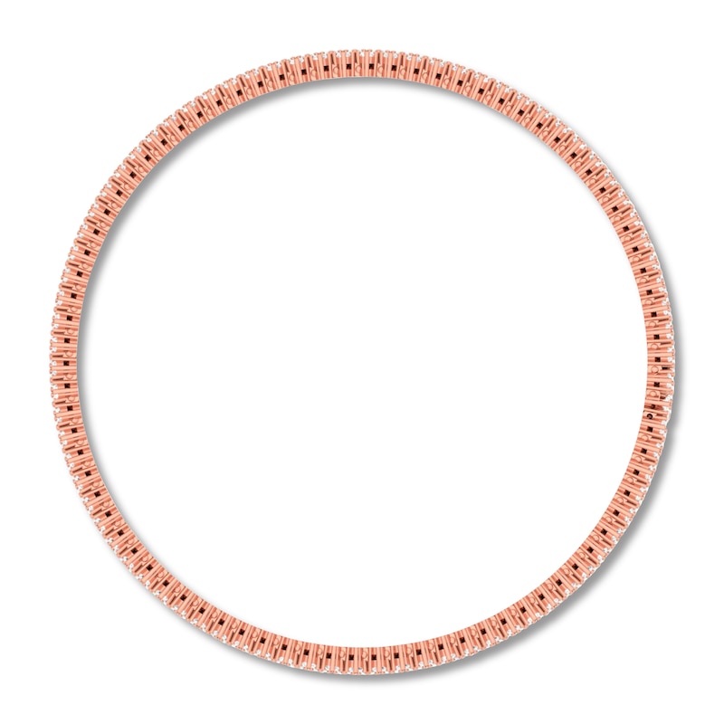 Diamond Fashion Bracelet 3 ct tw Rose Gold Plated 7"