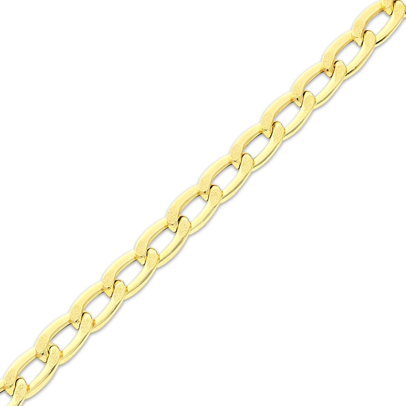 Hollow Link Chain Necklace 7.7mm Yellow Gold Plated 16” + 2”