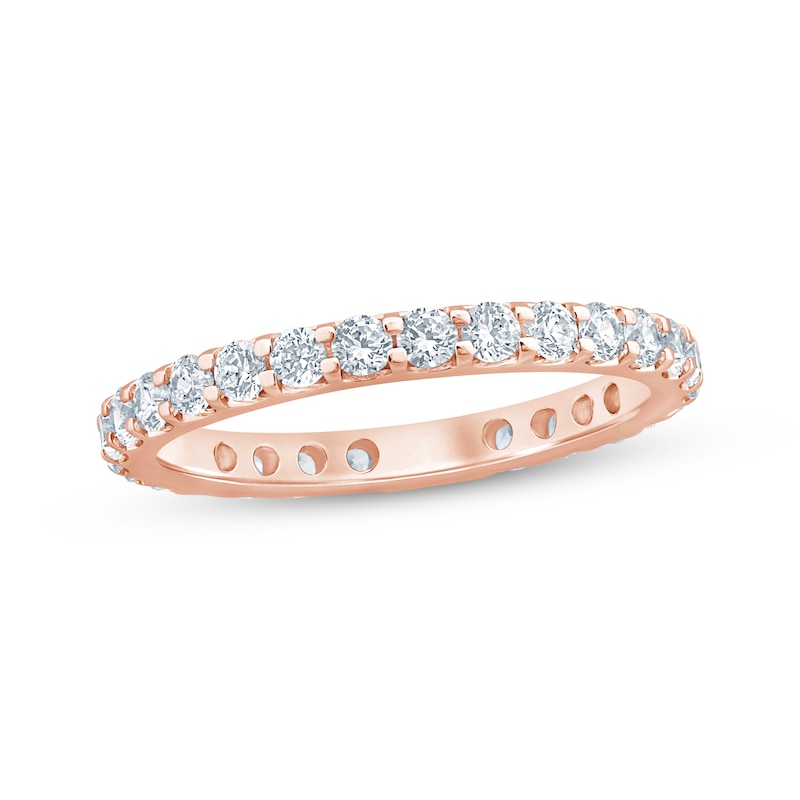 Diamond Eternity Ring 1 ct tw Rose Gold Plated