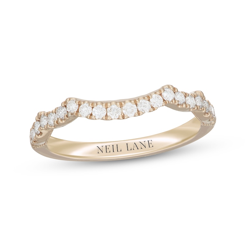 Neil Lane Diamond Wedding Band 1/3 ct tw Round-cut Yellow Gold Plated