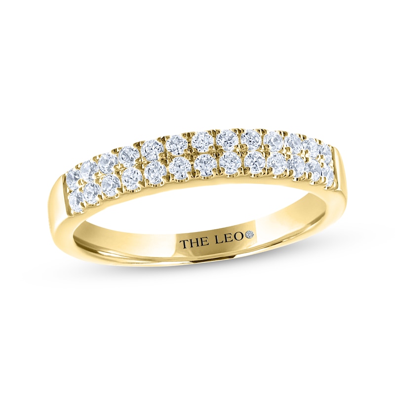 THE LEO Diamond Anniversary Band 3/8 ct tw Round-cut Yellow Gold Plated