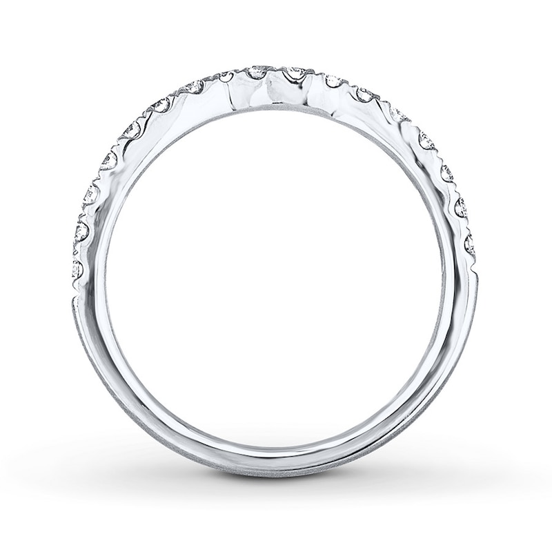 THE LEO Diamond Wedding Band 3/8 ct tw Round-cut White Gold Plated