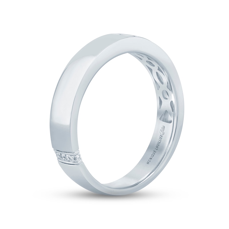 Monique Lhuillier Bliss Diamond Anniversary Band 1/10 ct tw Marquise & Round-cut White Gold Plated