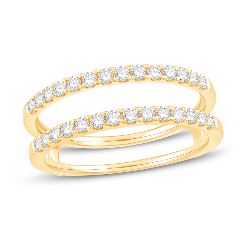 Diamond Enhancer Ring 1/2 ct tw Round-cut Yellow Gold Plated