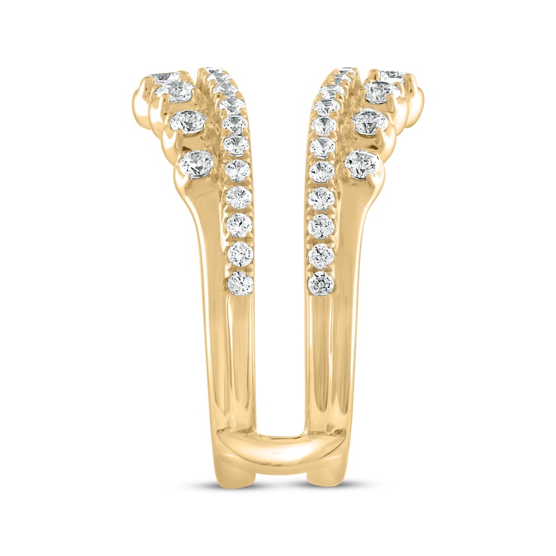 THE LEO Diamond Enhancer Ring 1 ct tw Round-cut Yellow Gold Plated