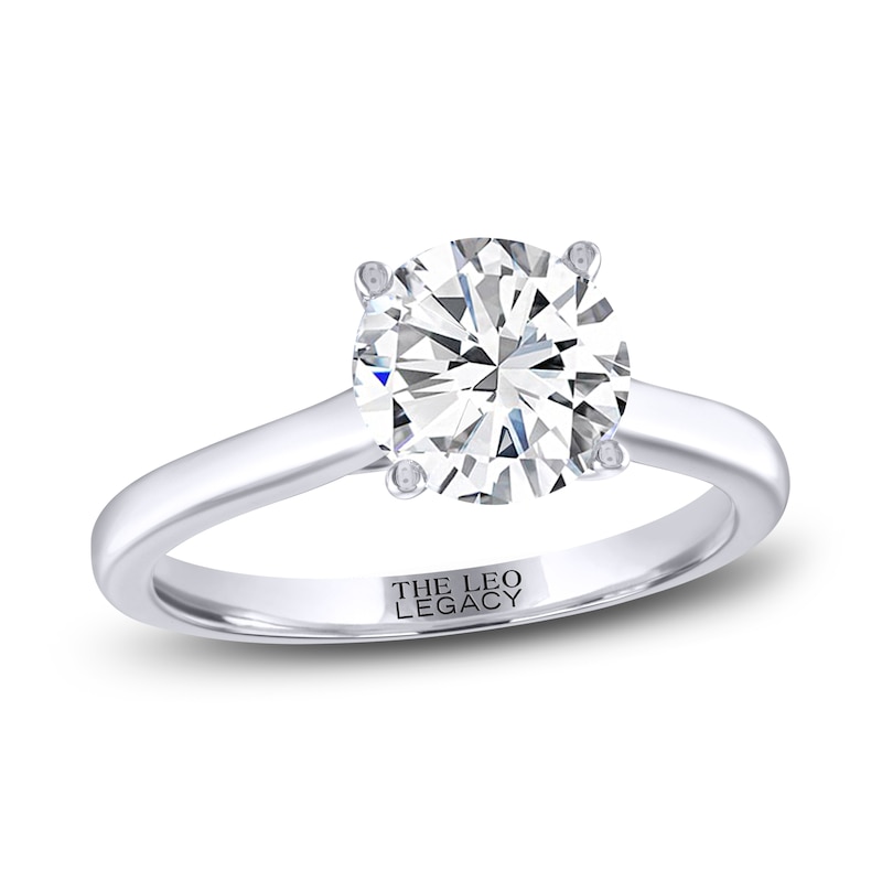 THE LEO Legacy Lab-Created Diamond Solitaire Ring 2 ct tw White Gold Plated