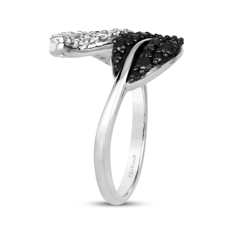 Le Vian Vault Diamond Leaf Bypass Ring 1 ct tw Vanilla Gold Plated