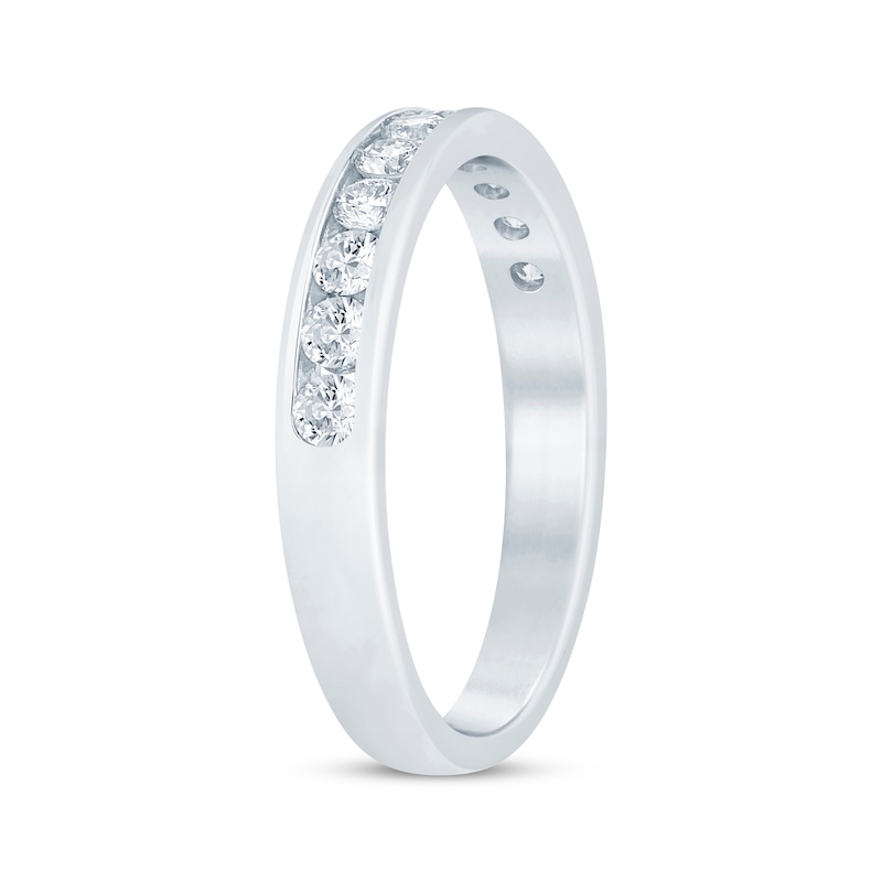 Round-Cut Diamond Anniversary Band 1/2 ct tw White Gold Plated