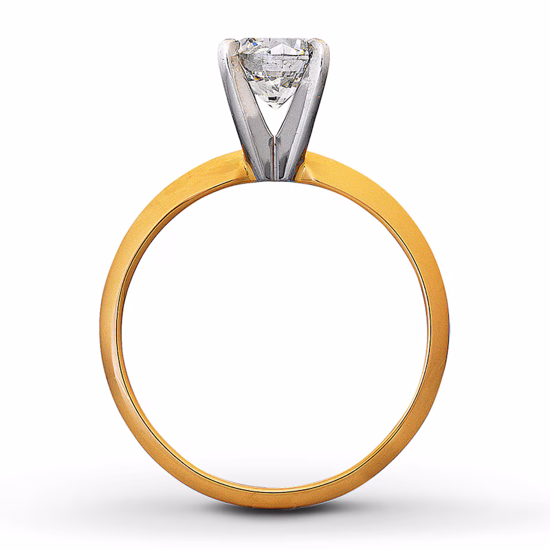 Now + Forever Certified Diamond Ring 1 carat Round-cut 14K Yellow Gold (I/I1)