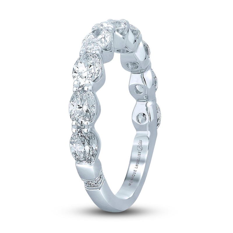 Monique Lhuillier Bliss Diamond Anniversary Band 2 ct tw Oval & Round-cut White Gold Plated
