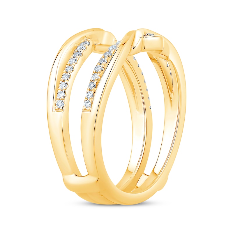 Diamond Enhancer Ring 1/4 ct tw Yellow Gold Plated