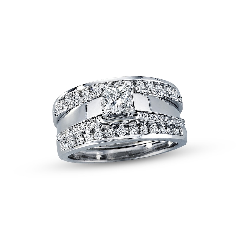 Diamond Wrap Ring 1/2 ct tw Round-cut White Gold Plated