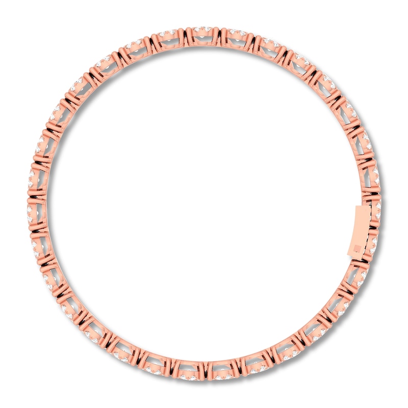 Diamond Fashion Bracelet 5 ct tw Rose Gold Plated 7"