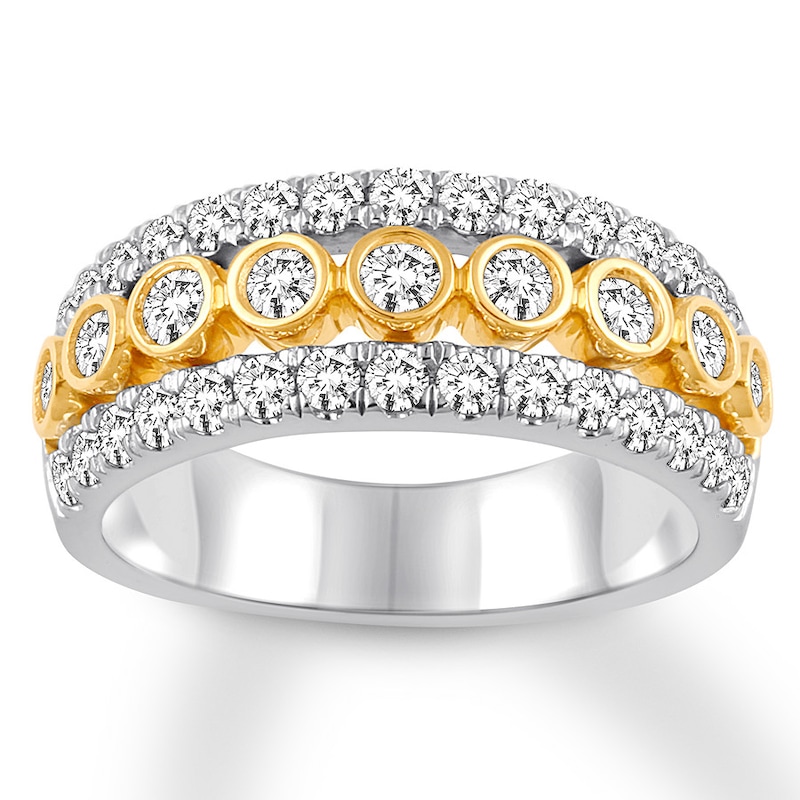 Diamond Anniversary Band 1 ct tw Round-cut Two-Tone Gold Plated