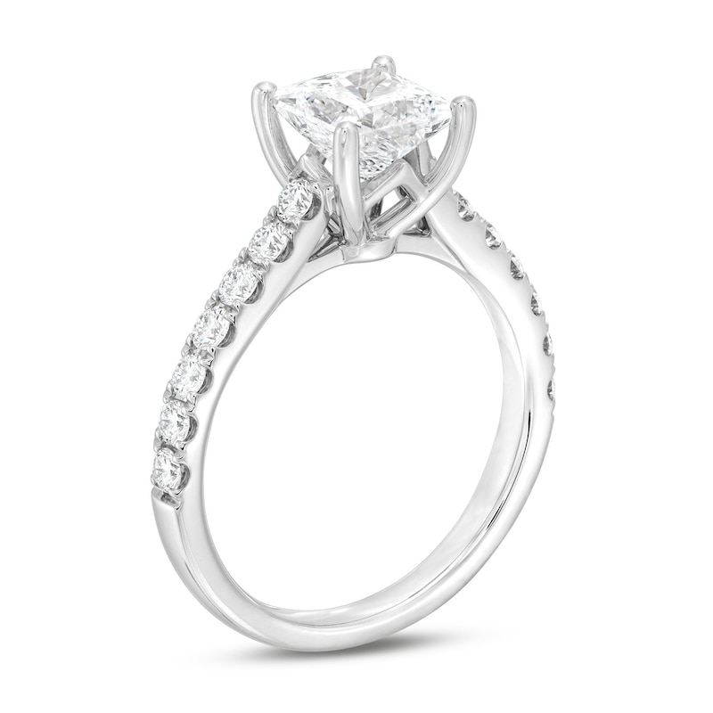 THE LEO Legacy Lab-Created Diamond Princess-Cut Engagement Ring 1-7/8 ct tw White Gold Plated