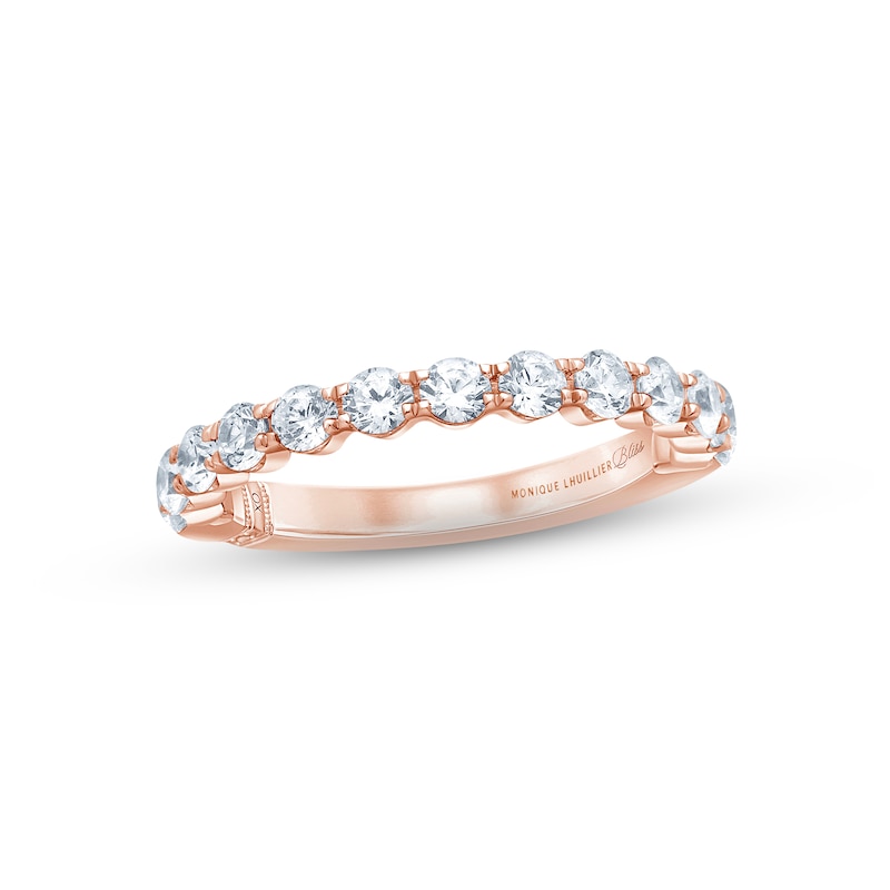 Monique Lhuillier Bliss Diamond Anniversary Band 1 ct tw Round-cut Rose Gold Plated