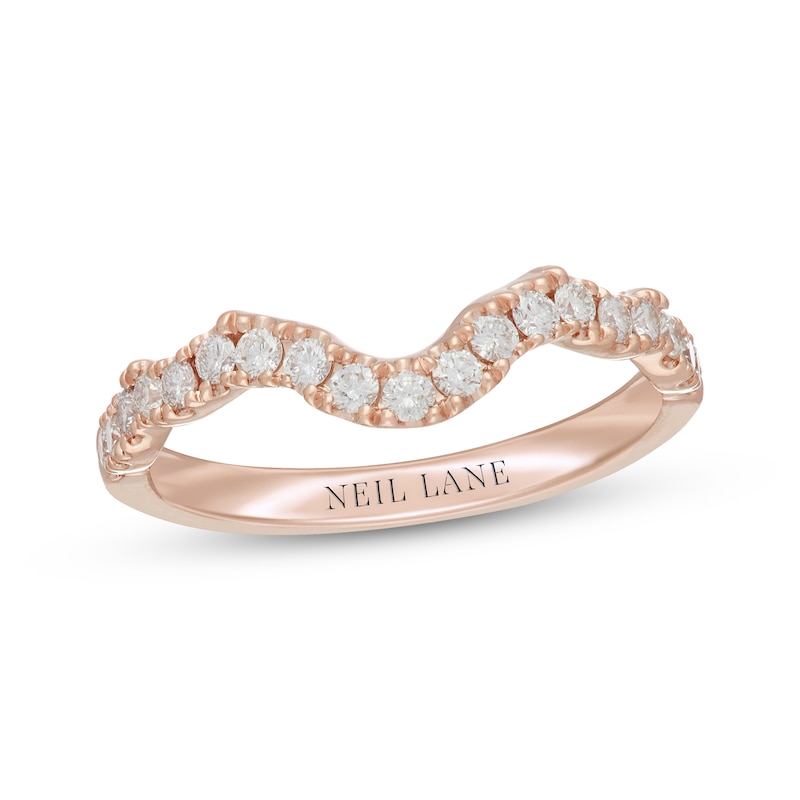 Neil Lane Round-Cut Diamond Wedding Band 1/3 ct tw Rose Gold Plated