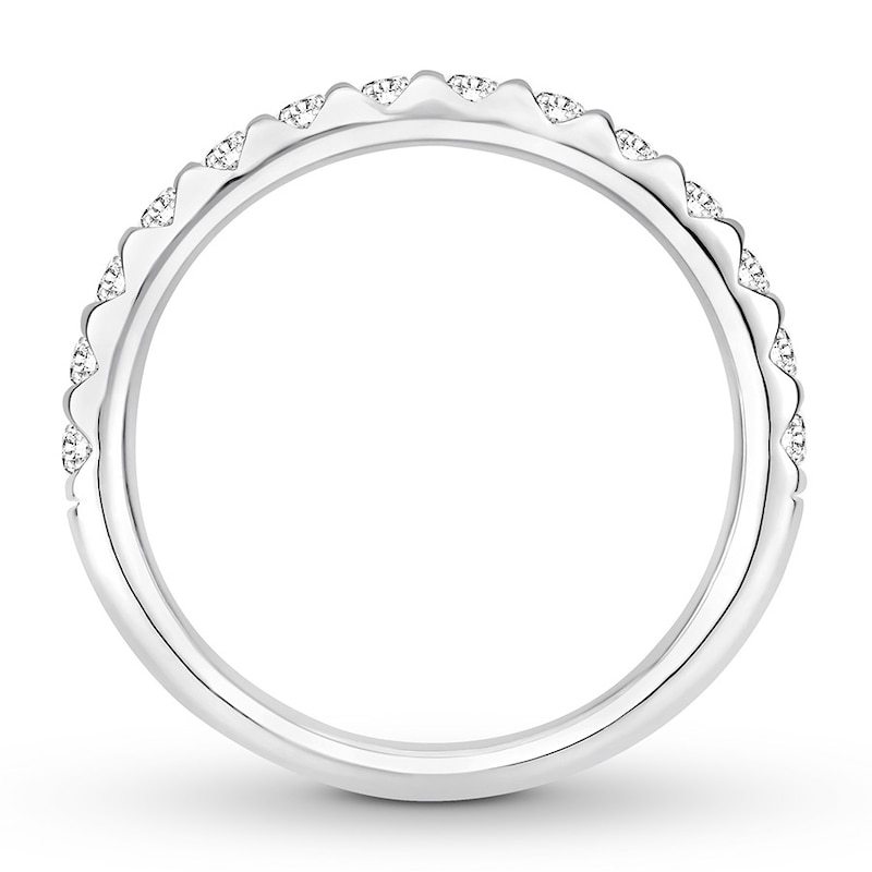 Diamond Wedding Band 1/2 ct tw Round-cut White Gold Plated