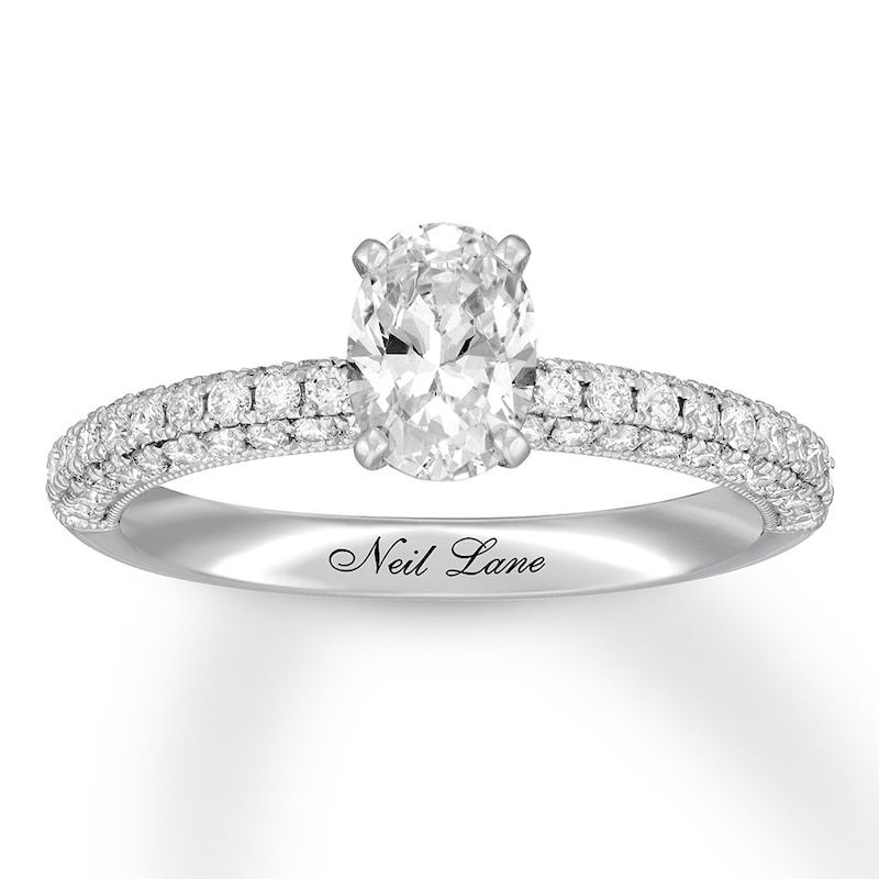 Neil Lane Engagement Ring 1-1/2 ct tw Diamonds White Gold Plated