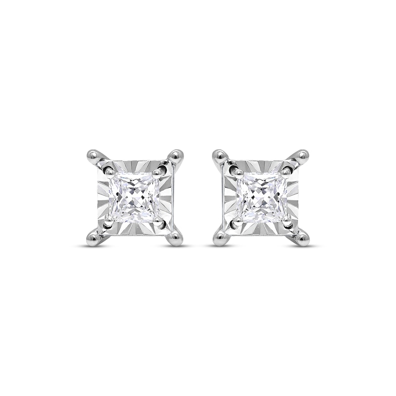 Radiant Reflections 1 ct tw Diamonds White Gold Plated Earrings